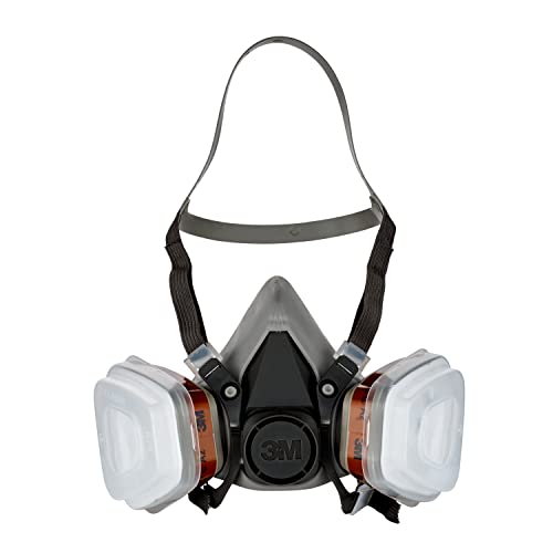 3M Unisex Maske für Farbspritzarbeiten 6002, A2P2, Grau, Einheitsgröße