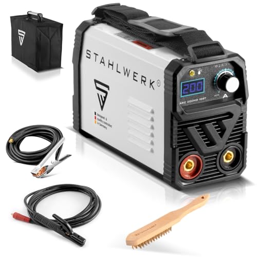 STAHLWERK ARC 200 MD IGBT - Schweißgerät DC MMA/E-Hand/Lift-TIG Welder mit echten 200 Ampere sehr kompakt, Single-Board, 7 Jahre Herstellergarantie