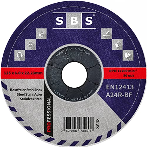 SBS Schruppscheiben | 5 Stück | Metall | INOX | ø125 x 6 mm | für Winkelschleifer