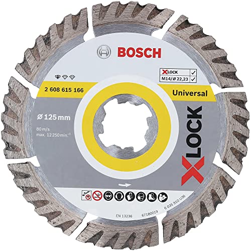 Bosch Professional Diamanttrennscheibe Standard (Universal, X-LOCK, Ø125 mm, BohrungsØ: 22,23 mm, Schnittbreite 2 mm)